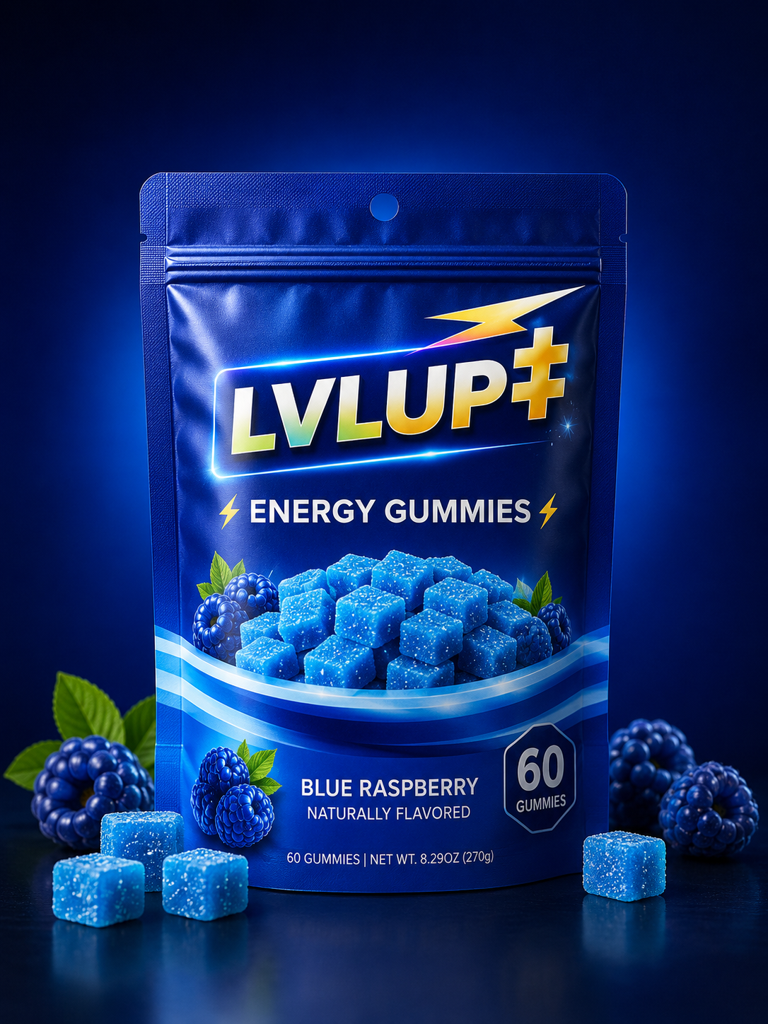 LVL UP++ Performance Gummies — Blue Raspberry